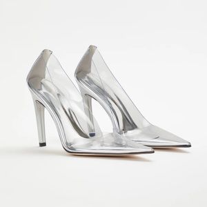 Good American Silver Heels